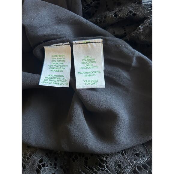 Lilly Pulitzer Jacelynne Lace Top Onyx Two Tone Carnival Lace - Picture 13 of 15